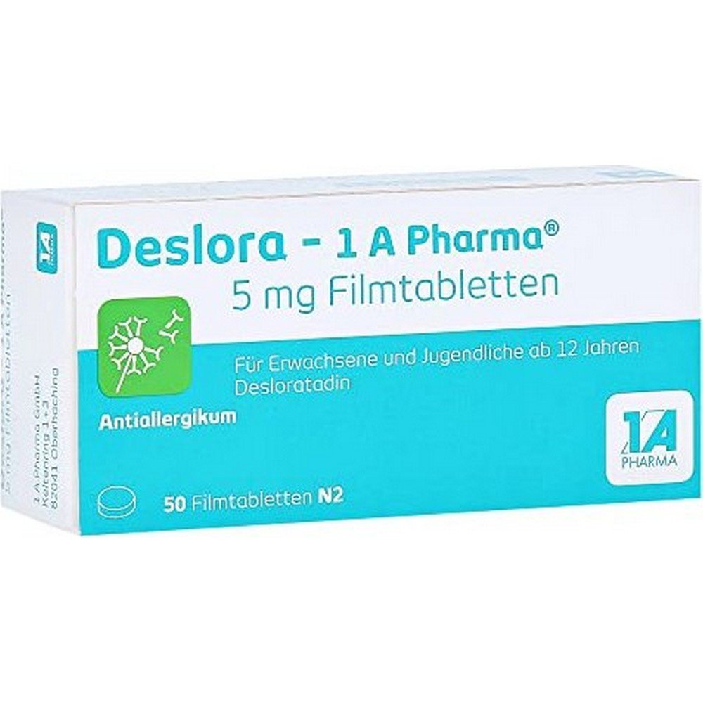 1a pharma deslora 5mg tabletten 50 stuck 1A Pharma Deslora 5mg Tabletten 50 Stück