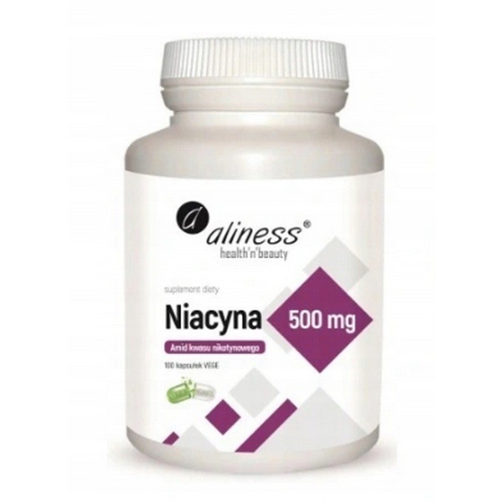 aliness niacin nicotinic acid amide 500mg Aliness Niacin 500 mg