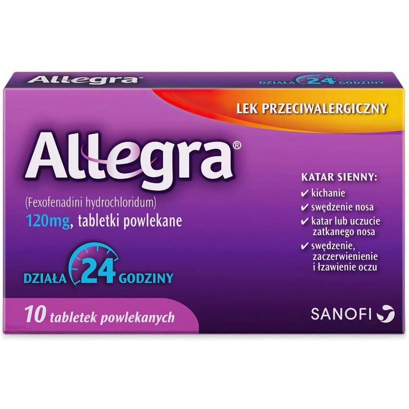 allegra 120 mg for allergy hay fever 10 tabl Allegra 120 mg tablets (for allergy, hay fever) 10 pcs