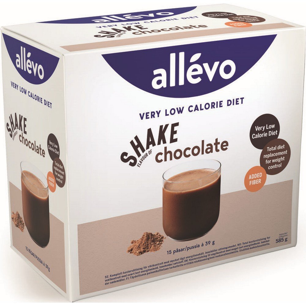 allevo vlcd shake chocolate 15x39 g Allevo VLCD Shake Chocolate — 15 × 39 g