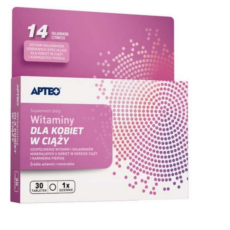 apteo vitamins for pregnant women x 30 tablets Apteo Vitamins for Pregnant Women 30 tablets