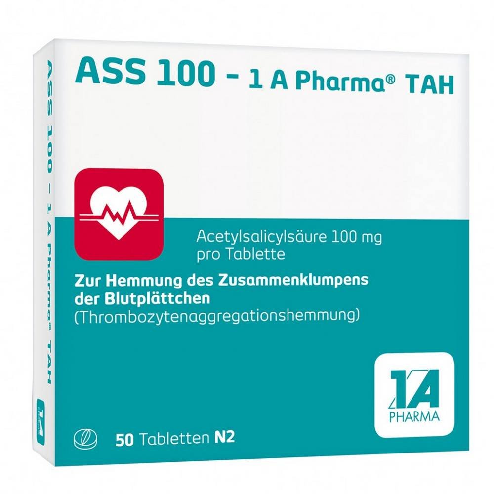 ass 100 1a pharma tah tablets 50 pcs ASS 100 1A Pharma TAH Tablets 50 pcs
