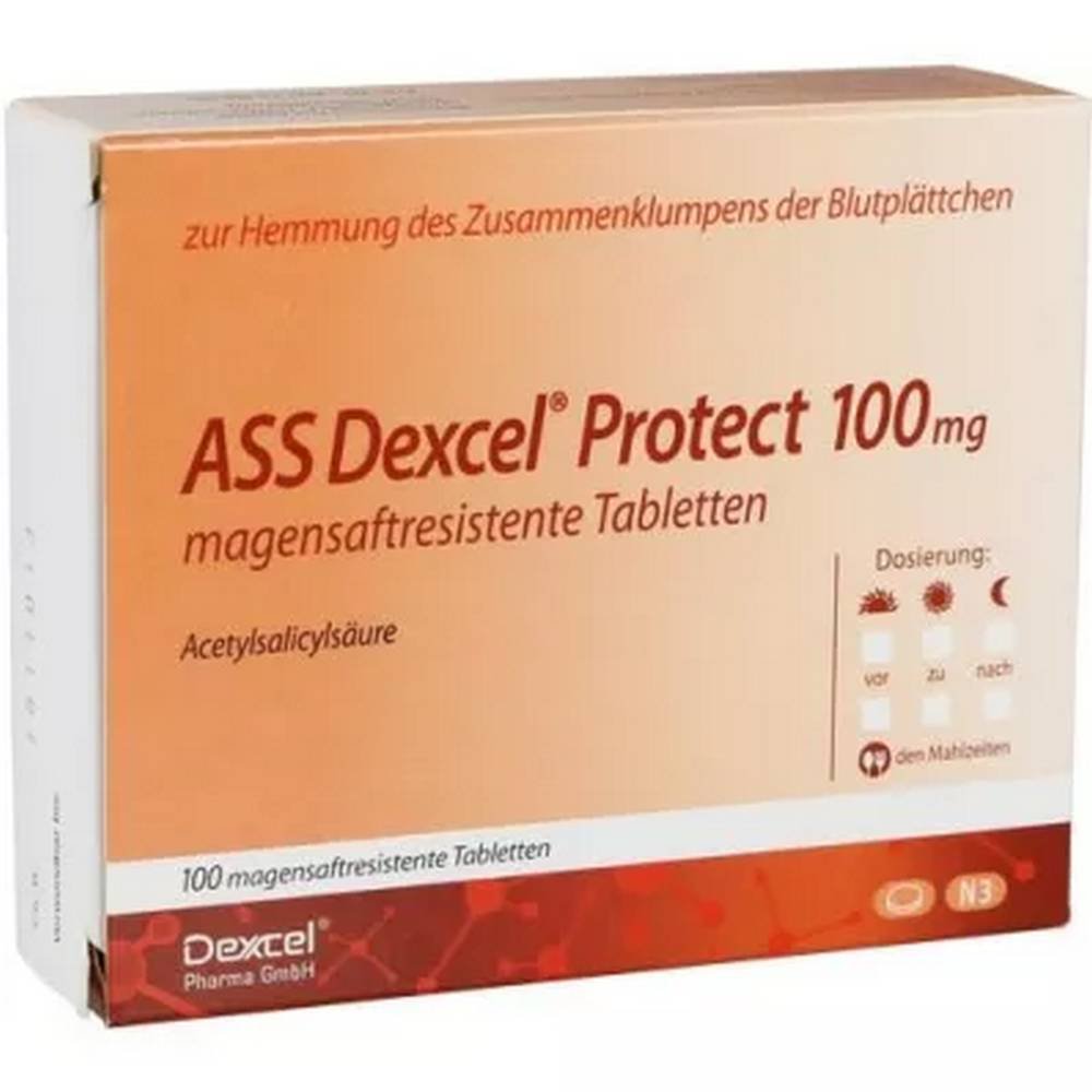 ass dexcel protect 100 mg tablets 100 pcs ASS Dexcel Protect 100 mg Tablets 100 pcs