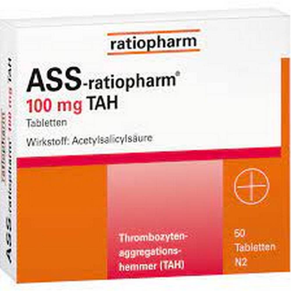 ass ratiopharm 100 mg tah tablets 50 pcs ASS Ratiopharm 100 mg TAH Tablets 50 pcs