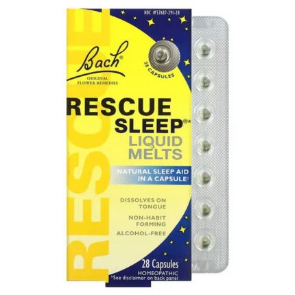 Bach Original Flower Remedies Rescue Sleep Liquid Melts 28 Capsules