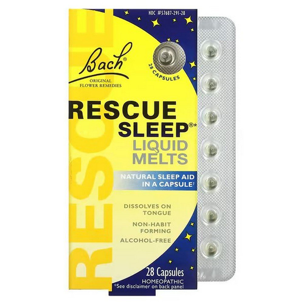 bach original flower remedies rescue sleep liquid melts 28 capsules Bach Original Flower Remedies Rescue Sleep Liquid Melts 28 Capsules