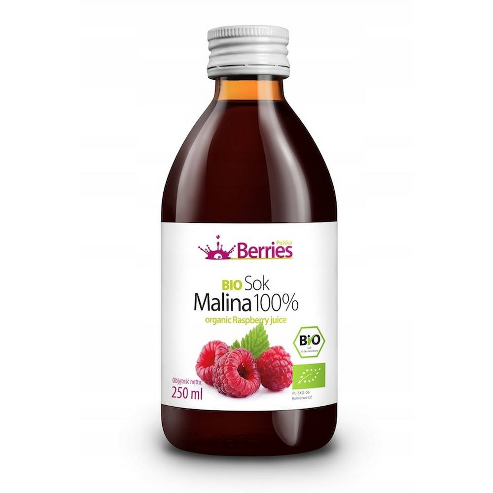 berries bio juice raspberry 100 250 ml Berries BIO Juice Raspberry 100%, 250 ml