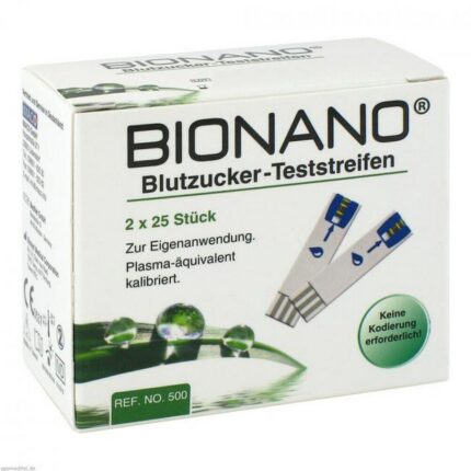 Bionano Blood Glucose Test Strips 2 × 25 pcs