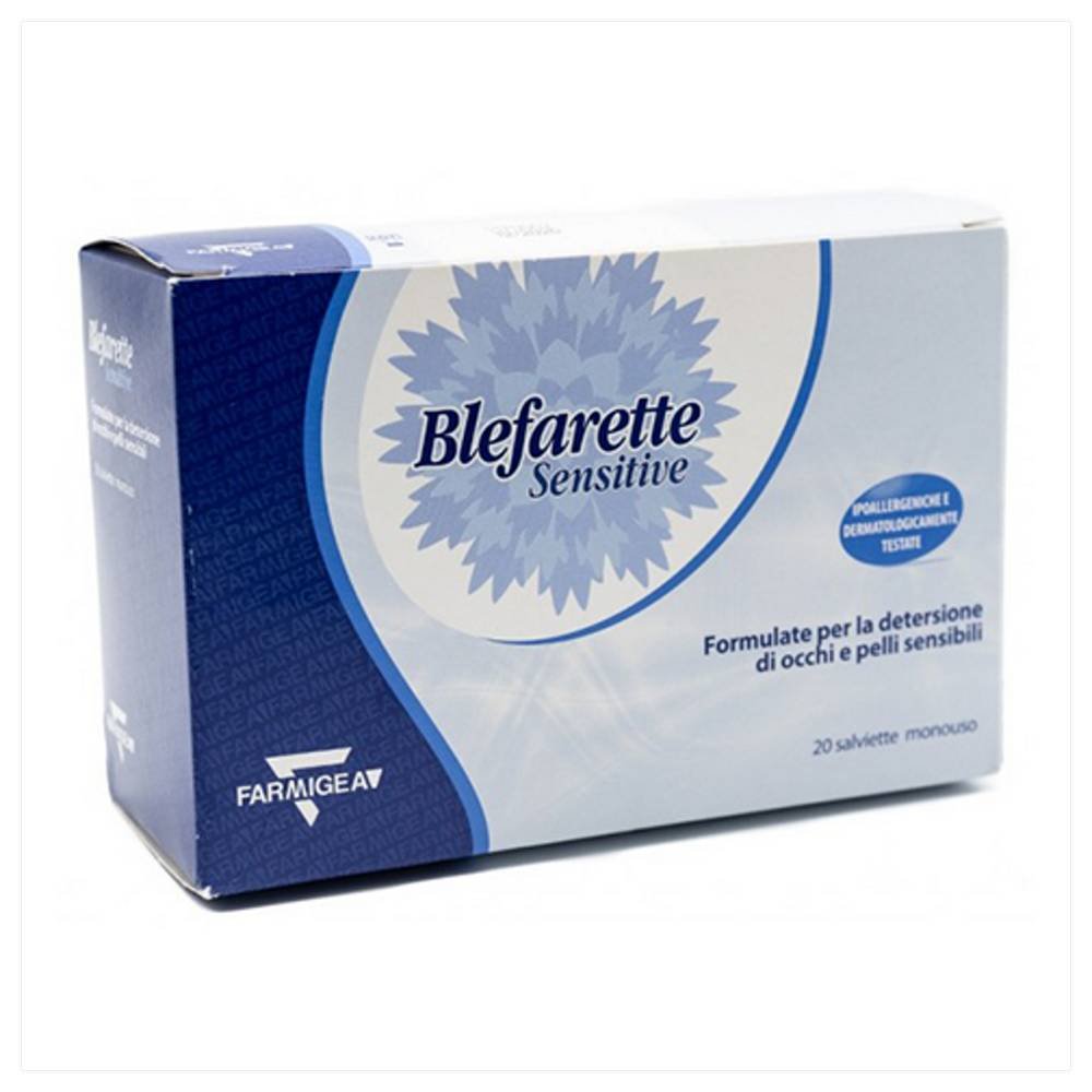blefarette sensitive 20 wipes for cleansing the periocular area Blefarette Sensitive – Reinigungstücher für den Augenbereich 20 Stück