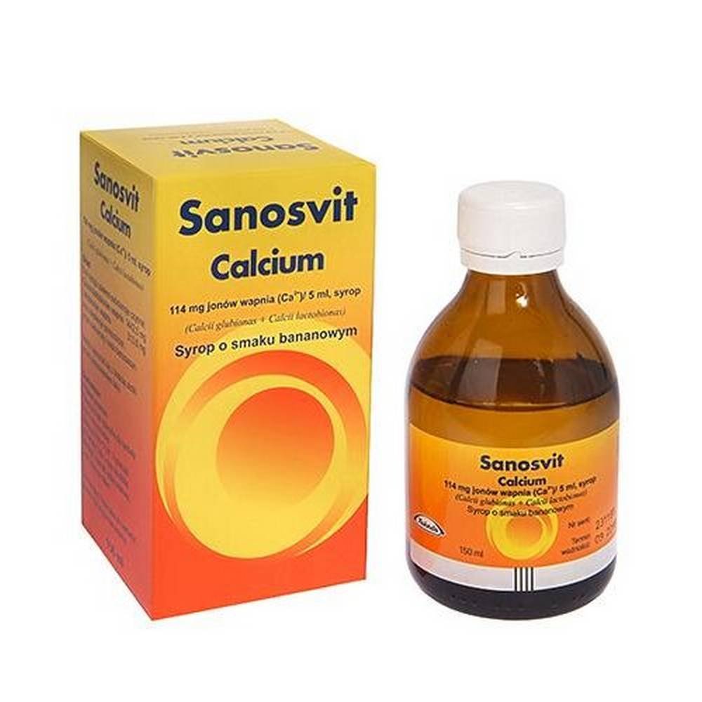 calcium sanosvit banana syrup 150 ml Calcium Sanosvit, Banana syrup, 150 ml
