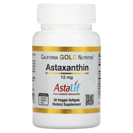 California Gold Nutrition Astaxanthin Astaliff Pure Icelandic 12 mg 30 Veggie Softgels