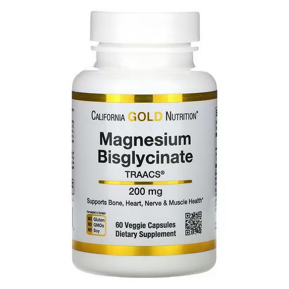 california gold nutrition magnesium bisglycinate magnesium bisglycinate albion traacs magnesium California Gold Nutrition Magnesium Bisglycinate Albion TRAACS 200 mg 60 Vegetable Capsules