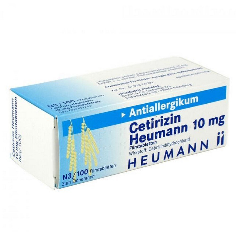 cetirizin heumann 10 mg film coated tablets 100 pcs Cetirizin Heumann 10 mg Film-Coated Tablets 100 pcs