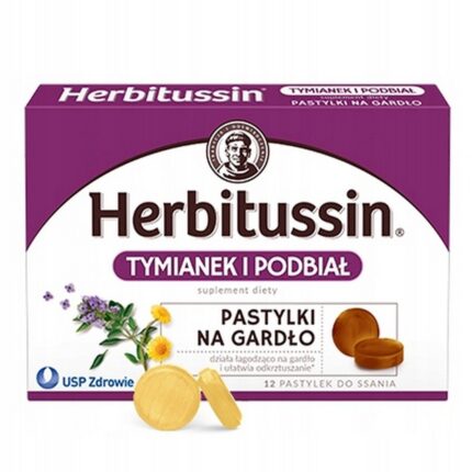 USP Zdrowie Herbitussin Thyme and Coltsfoot Dietary Supplement 12 pcs