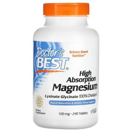Doctor’s Best High Absorption Magnesium 100 mg 240 Tablets