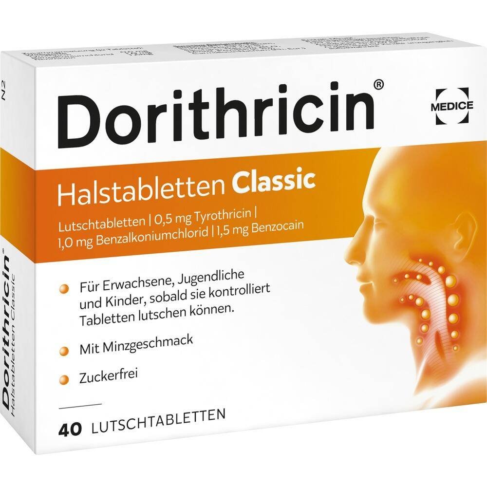 dorithricin throat lozenges classic 40 pcs Dorithricin Throat Lozenges Classic 40 pcs