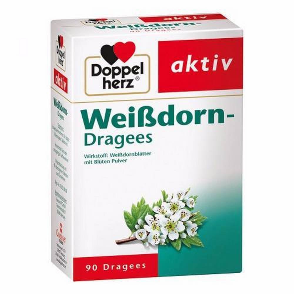 double heart hawthorn dragees 90 pc Doppelherz Hawthorn Dragees 90 pcs