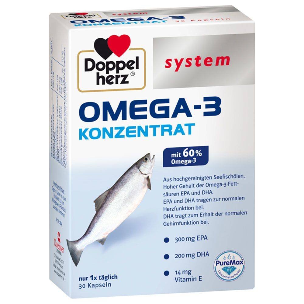 double herz omega 3 concentrate system capsules 30 pcs Doppelherz Omega-3 Concentrate System Capsules 30 pcs