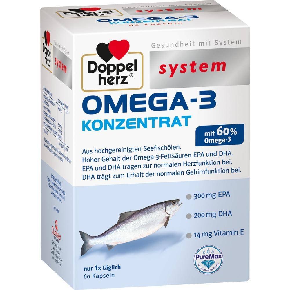 double herz omega 3 concentrate system capsules 60 pcs Doppelherz Omega-3 Concentrate System Capsules 60 pcs