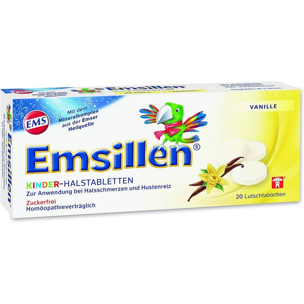 emsillen childrens throat lozenges vanilla 20 pcs Emsillen Children’s Throat Lozenges Vanilla 20 pcs