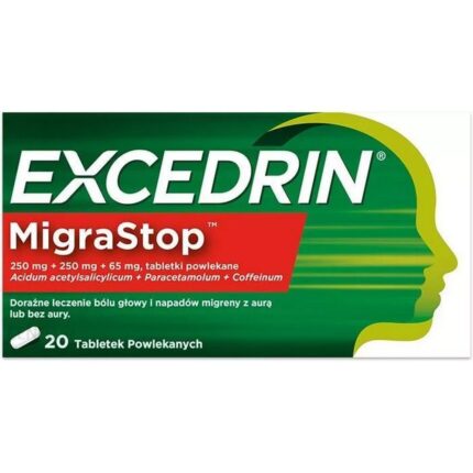 Excedrin Migrastop 20 Tablets. Coated