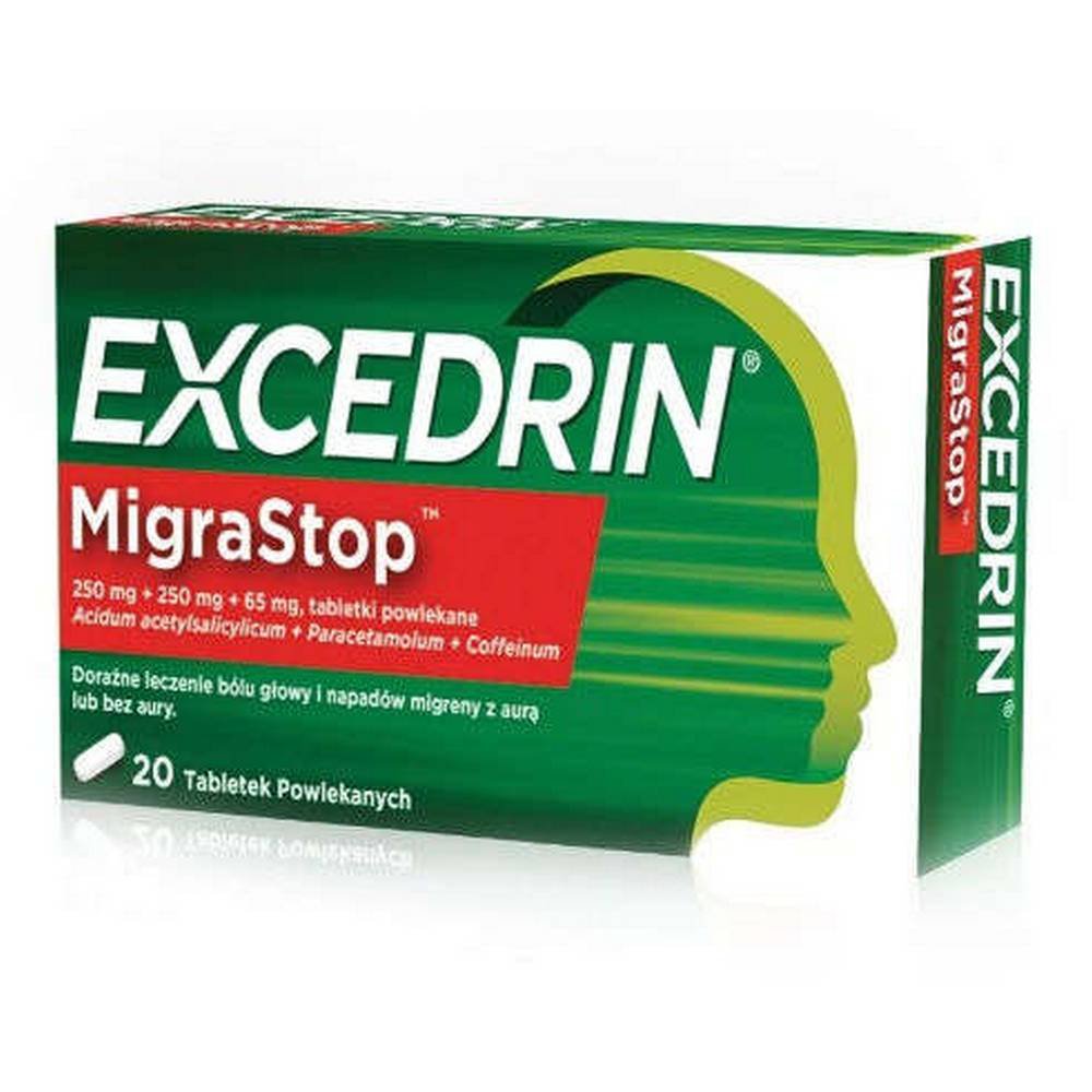 excedrin migrastop dragees 20 stk Excedrin MigraStop Dragees 20 pcs