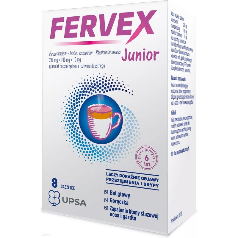 fervex junior granules for oral solution 8 sachets Fervex Junior Granules for Oral Solution 8 sachets
