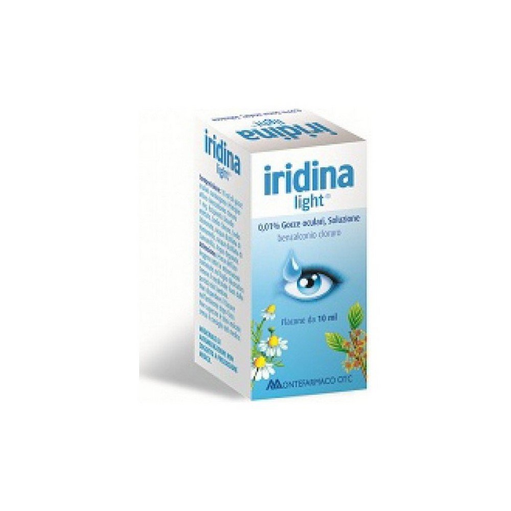 iridina light 01 mgml gocce antimicrobico e disinfettante della mucosa oculare 10 ml iridina light Iridina Light 0.1 mg/ml Eye Drops, 10 ml