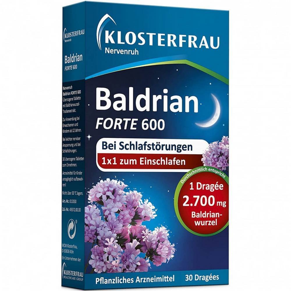 klosterfrau baldrforte 600 nerve rest via tablet 30 pcs KLOSTERFRAU Baldr.forte 600 nerve rest via tablet, 30 pcs