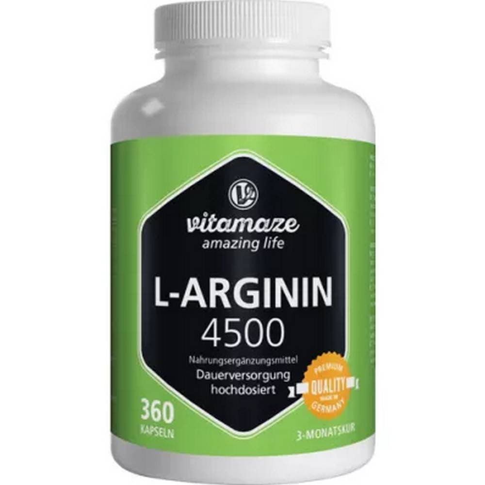 l arginin hochdosiert 4500 mg capsules 360 pcs L-Arginine High Dose 4500 mg Capsules 360 Pieces