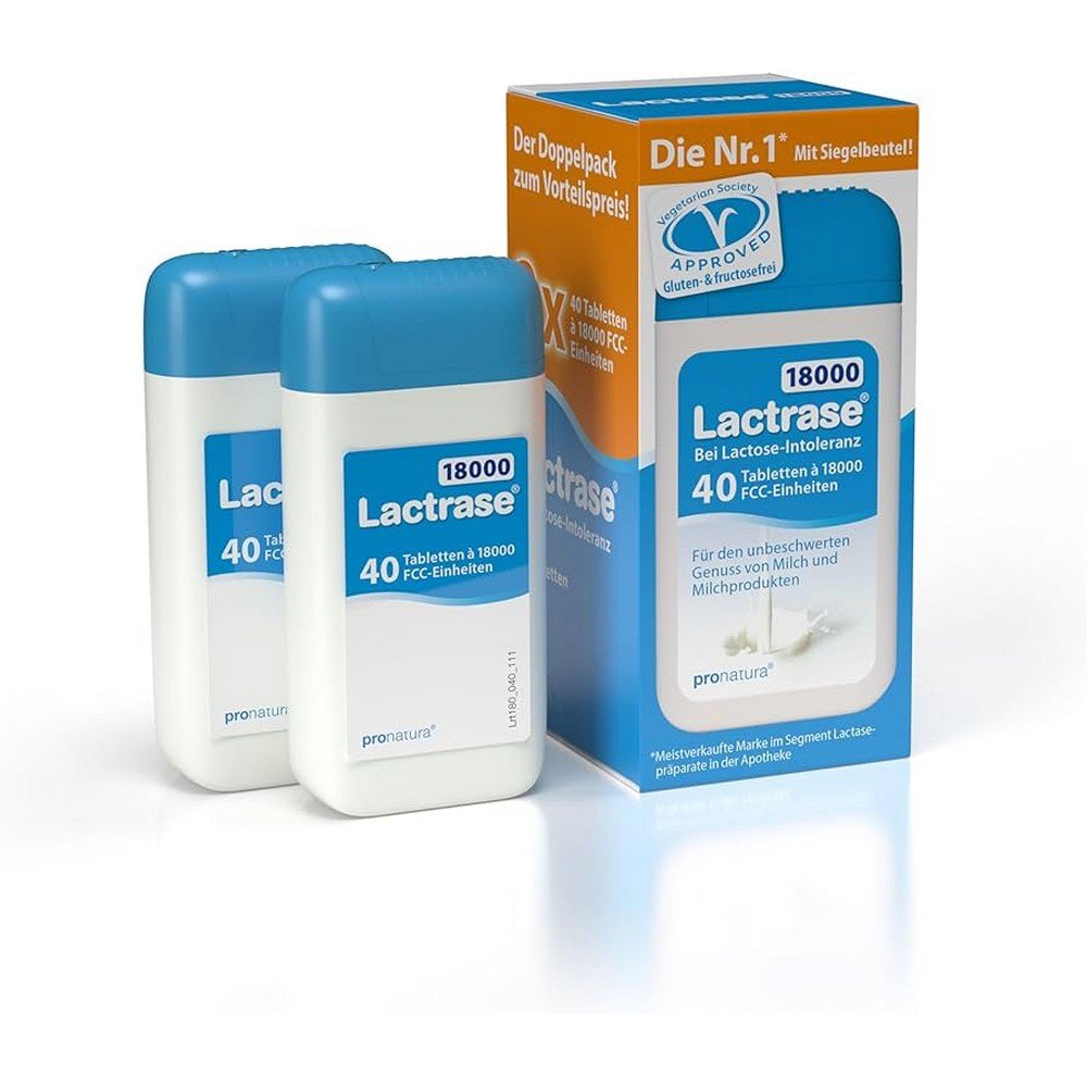 lactrase 18000 fcc tablets in dispenser double pack 2x40 pcs Lactrase 18000 FCC Tablets Dispenser Double Pack 2x40 pcs