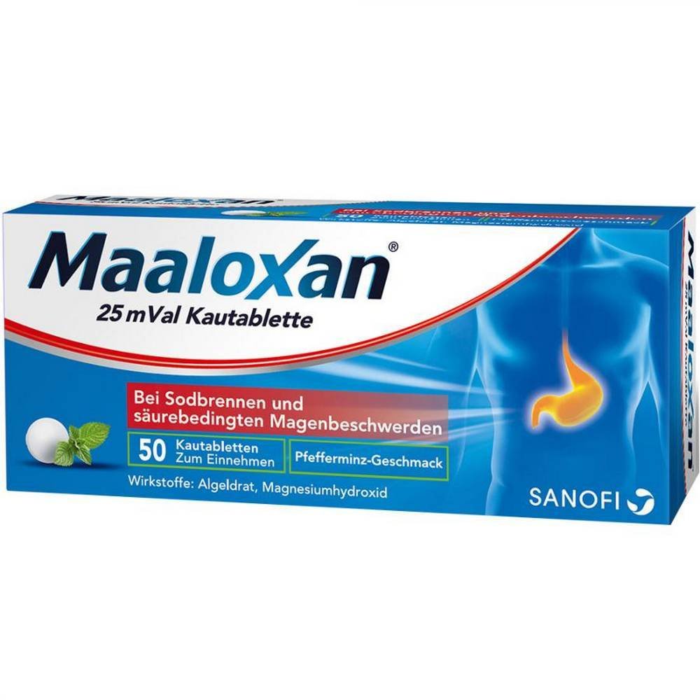 maaloxan 25 mval chewable tablets 50 pcs Maaloxan 25 mVal Chewable Tablets 50 pcs