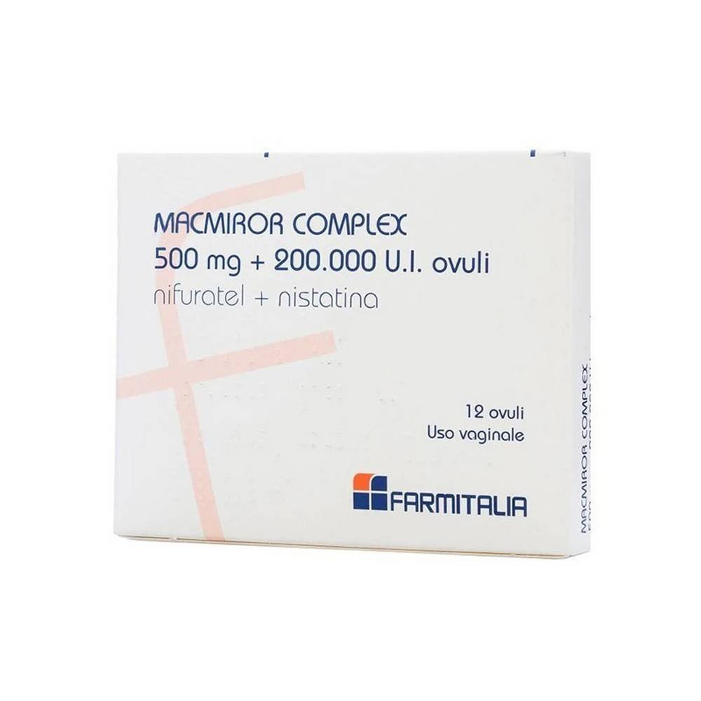 macmiror complex 500 mg 200000 ui 12 vaginal ovules for candida Macmiror Complex 500 mg + 200,000 UI, 12 Vaginal Ovules for Candida