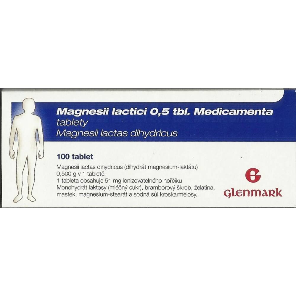 magnesii lactici 05 05g 100 MAGNESII LACTICI 0.5 g — 100 pcs