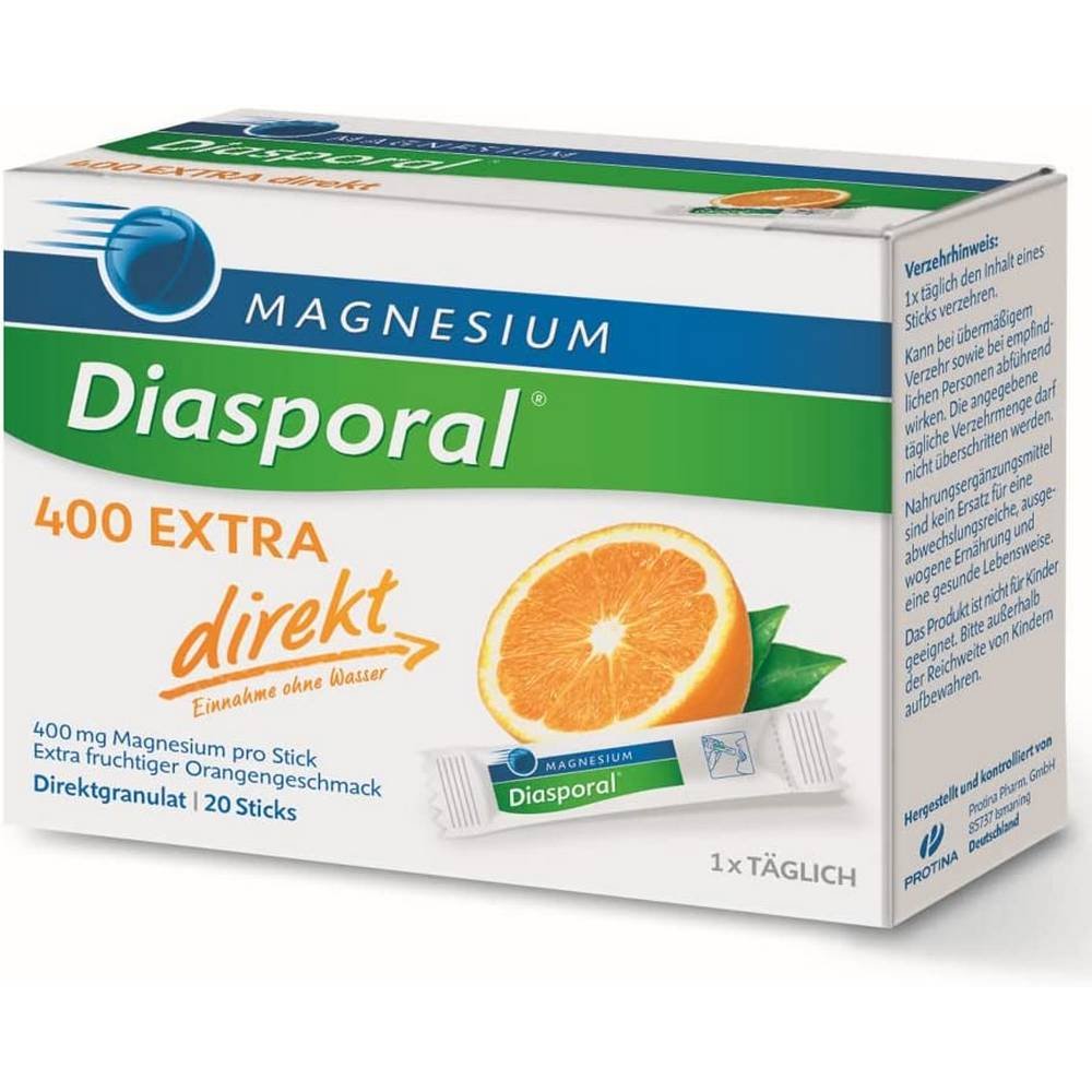 magnesium diasporal 400 extra direct granules 20 pcs Magnesium Diasporal 400 Extra Direct Granules 20 pcs