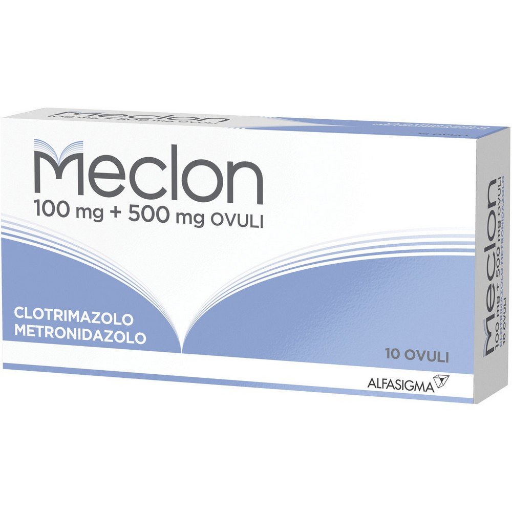 meclon ovules 100 500mg 10 pcs Meclon Vaginal Ovules 100mg + 500mg 10 pcs
