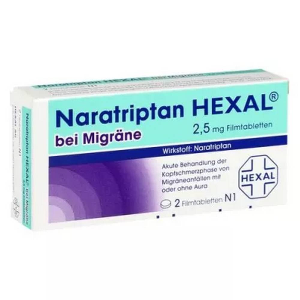 naratriptan hexal 25 mg pcs Naratriptan Hexal 2.5 mg Tablets pcs