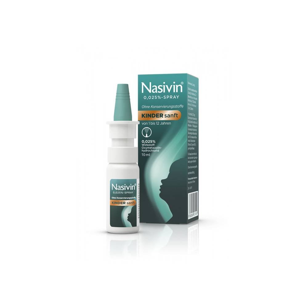 nasivin kinder sanft 0025 nasenspray 10mlnasivin children gentle 0025 nasal spray Nasivin Kinder Sanft 0.025% Nasenspray — 10 ml (Nasivin children gentle 0.025% nasal spray)