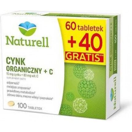 Naturell Organic Zinc + C, tablets, 100 pieces