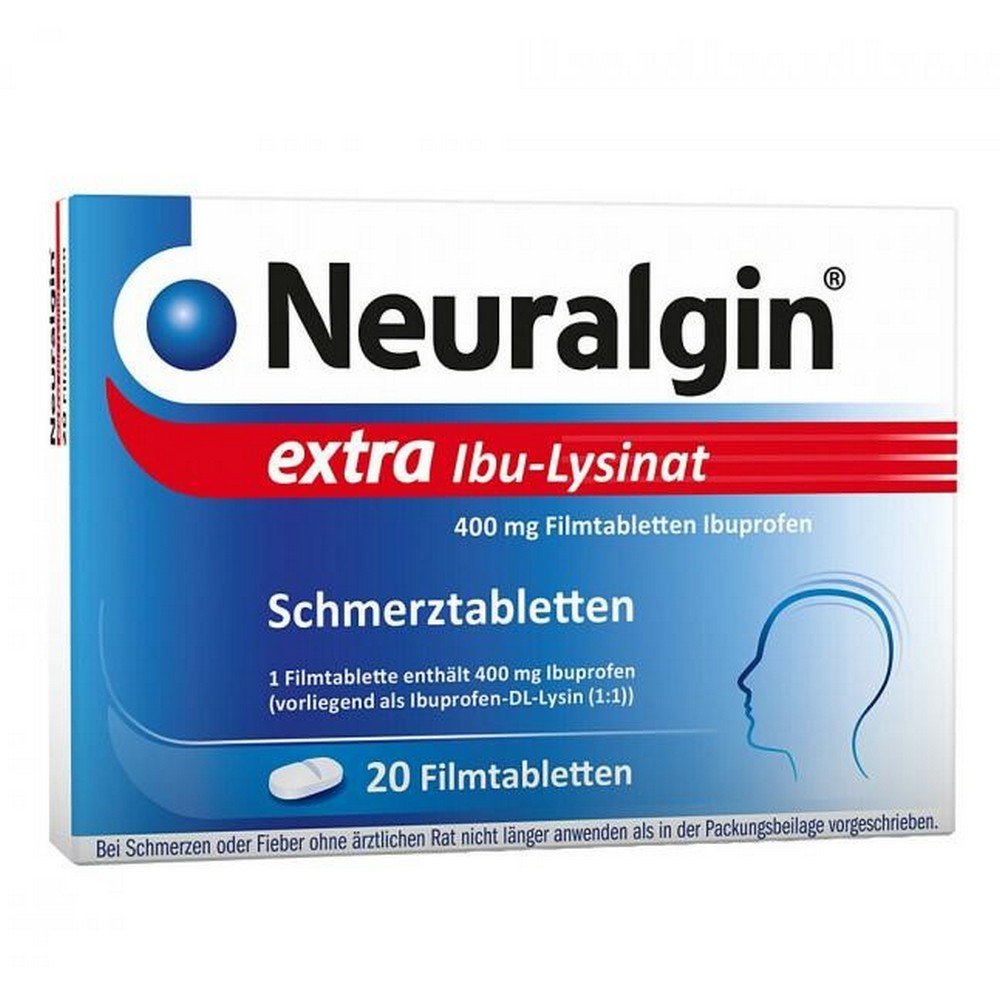 neuralgin extra ibu lysinate film coated tablets 20 pcs Neuralgin Extra Ibu-Lysinate Film-Coated Tablets 20 pcs