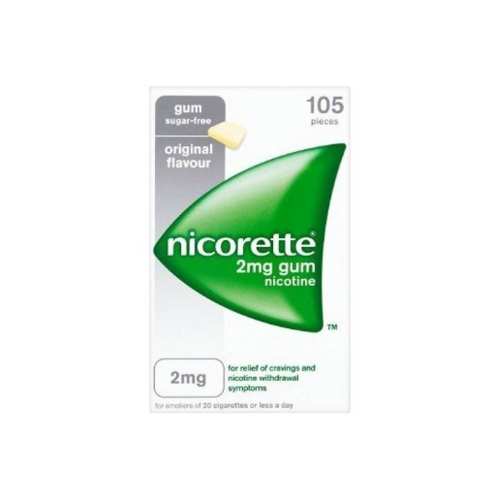 nicorette 2 mg 105 chewable gums for smoking cessation Nicorette 2 mg Chewable Gums for Smoking Cessation — 105 pcs