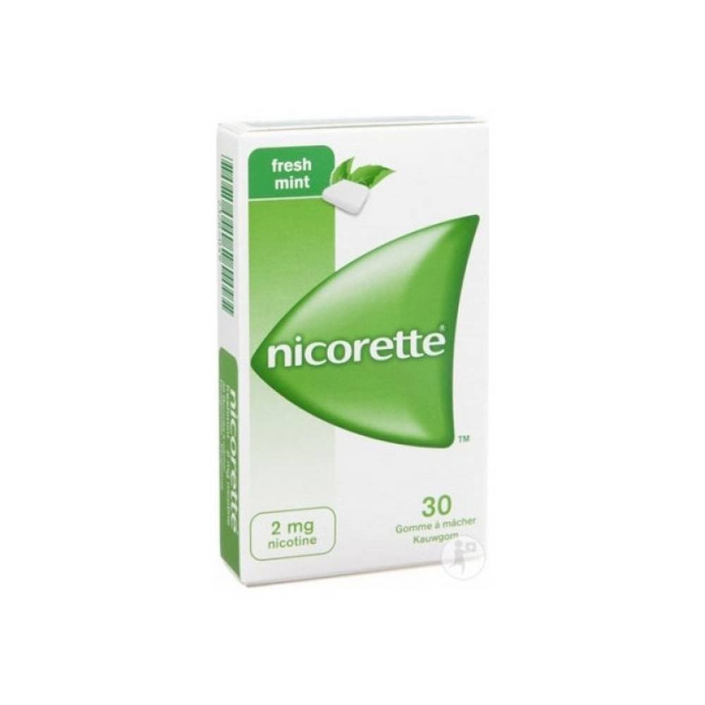 nicorette 2 mg to quit smoking 30 mint chewable gums Nicorette 2 mg Mint Chewable Gums for Smoking Cessation — 30 pcs