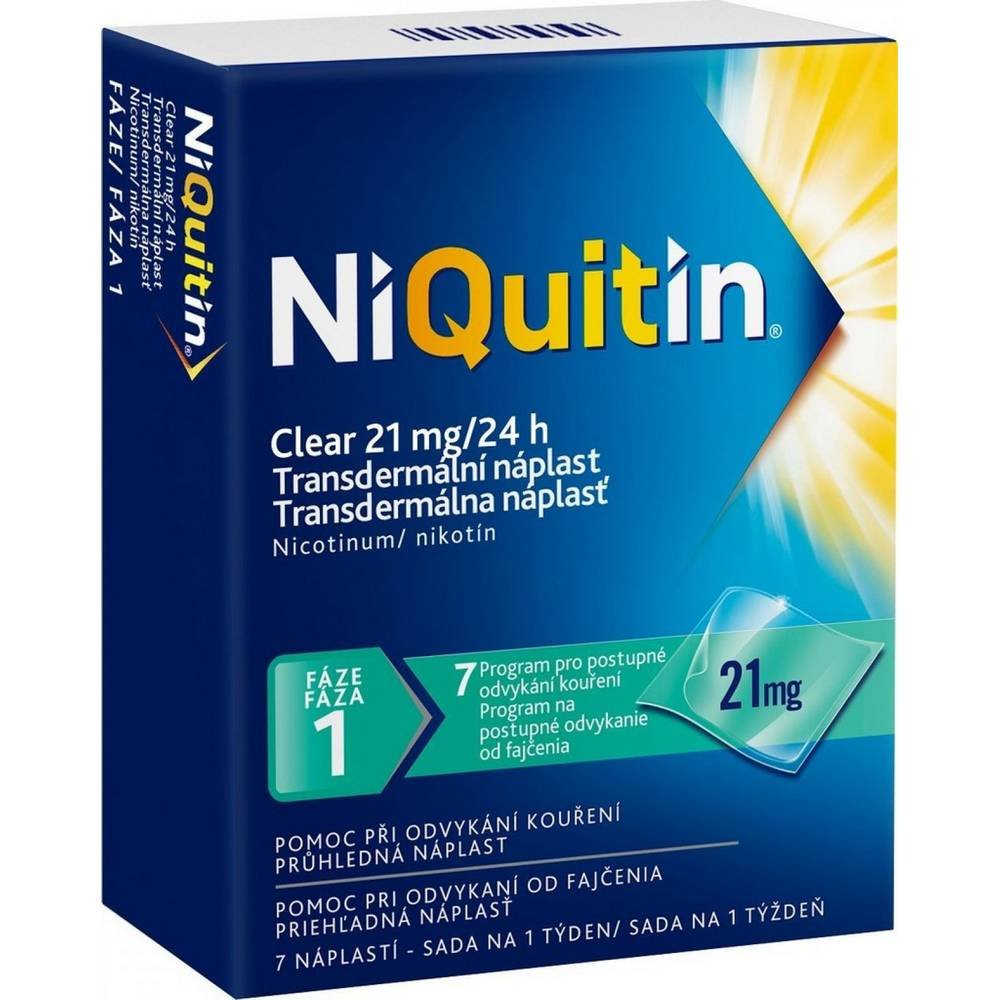 niquitin clear 21mg24h 7 Niquitin Clear 21 mg / 24 h Patches 7 pcs