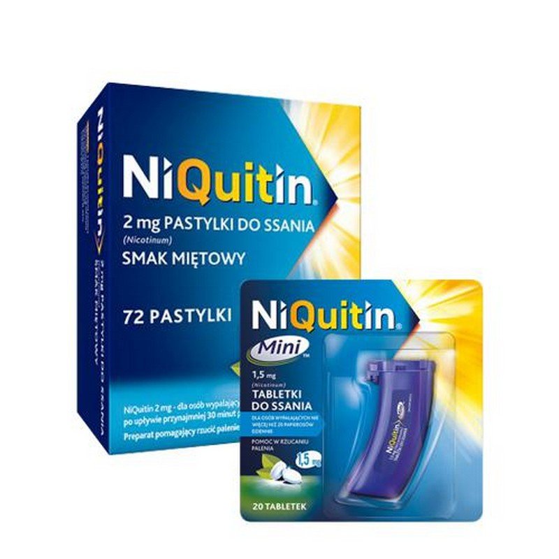 niquitin lozenges 2 mg 72 pcs niquitin mini 15 mg 20 tabl NiQuitin Lozenges 2 mg 72 pcs + NiQuitin Mini 1.5 mg 20 tablets (set)