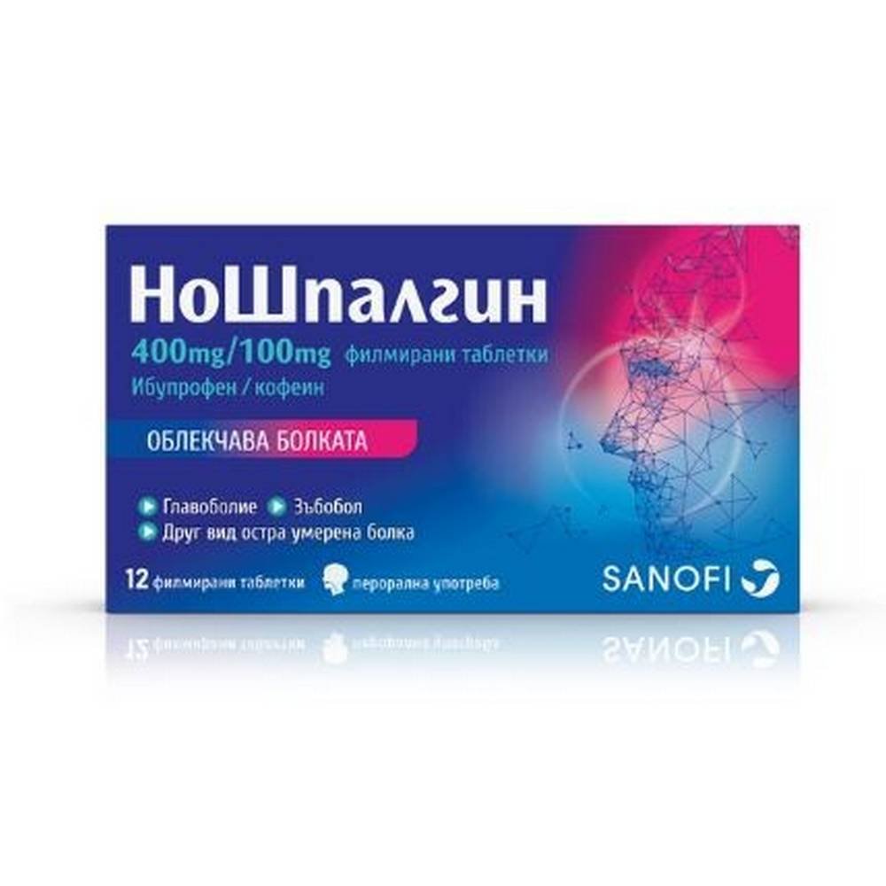 noshpalgin 400mg100mg 12noshpalgin Noshpalgin 400 mg / 100 mg Tablets 12 pcs — Ношпалгин
