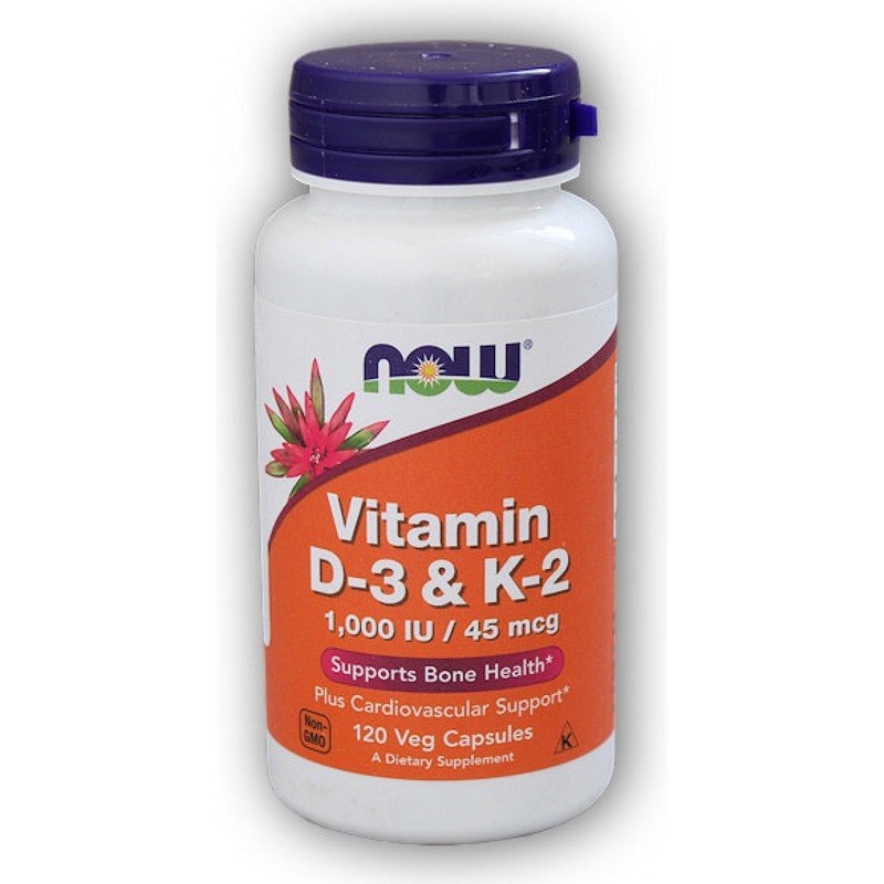 now vitamin d3 and k2 120 vegetable caps Now Vitamin D3 & K2 120 vegetable caps