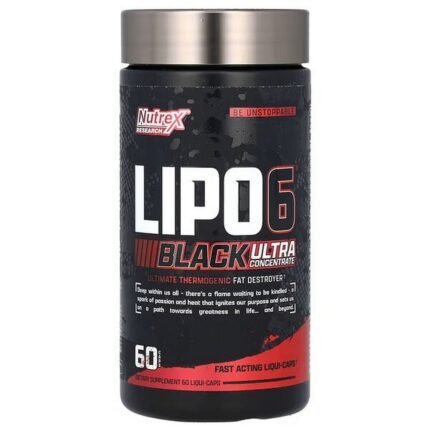 Nutrex Research LIPO-6 Black – Ultra Concentrate, 60 Capsules