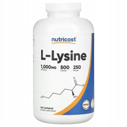 Nutricost L-Lysine – 1000 mg – 500 caps