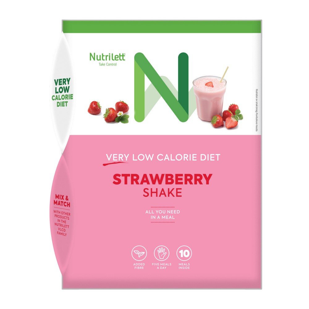 nutrilett shake strawberry 10x35g Nutrilett Shake Strawberry — 10 × 35 g