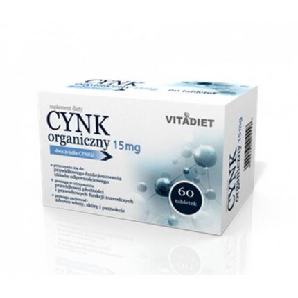 Organic zinc 15 mg, tablets, 60 pcs.